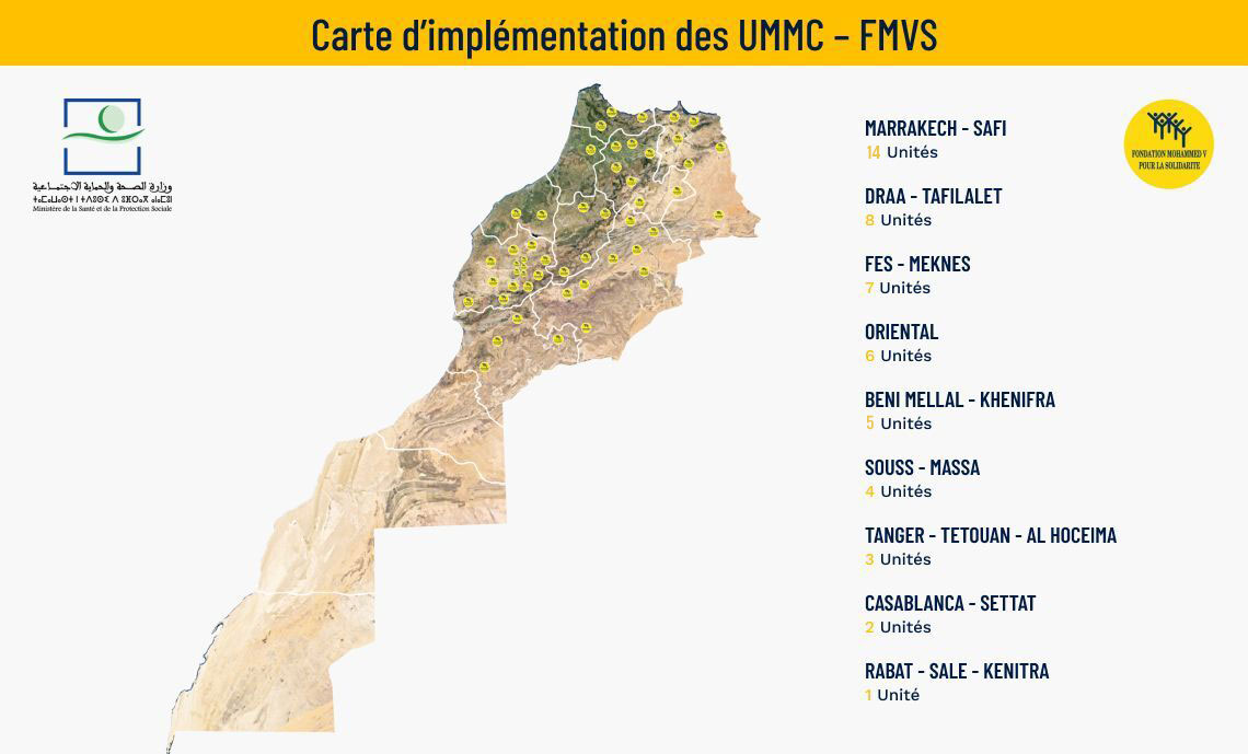 Carte d’implantation des UMMC – FMVS