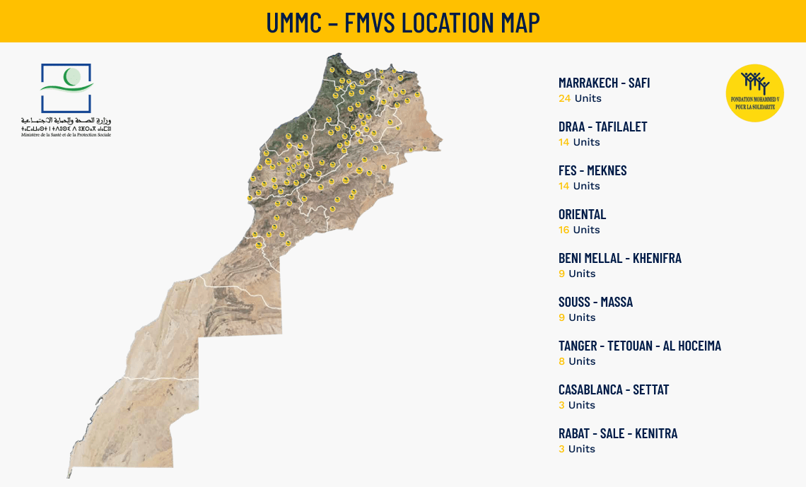 Carte d’implantation des UMMC – FMVS